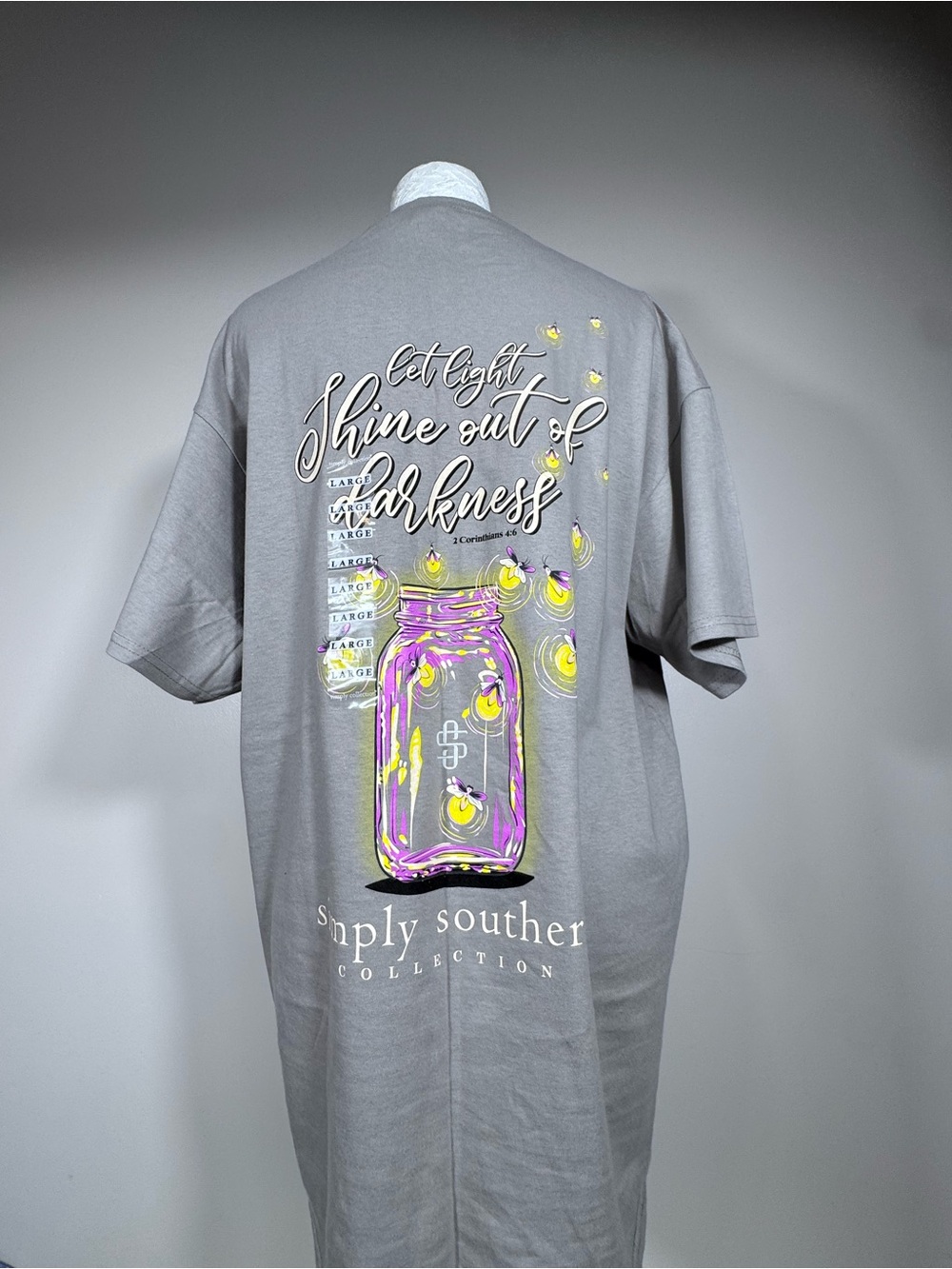 Simply Southern Gray Short-Sleeve Tee with Pink Logo Patch - Picture 2 of 3